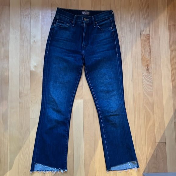 MOTHER denim The Insider Crop Step Fray in Sake To Me size 24 - Picture 3 of 7